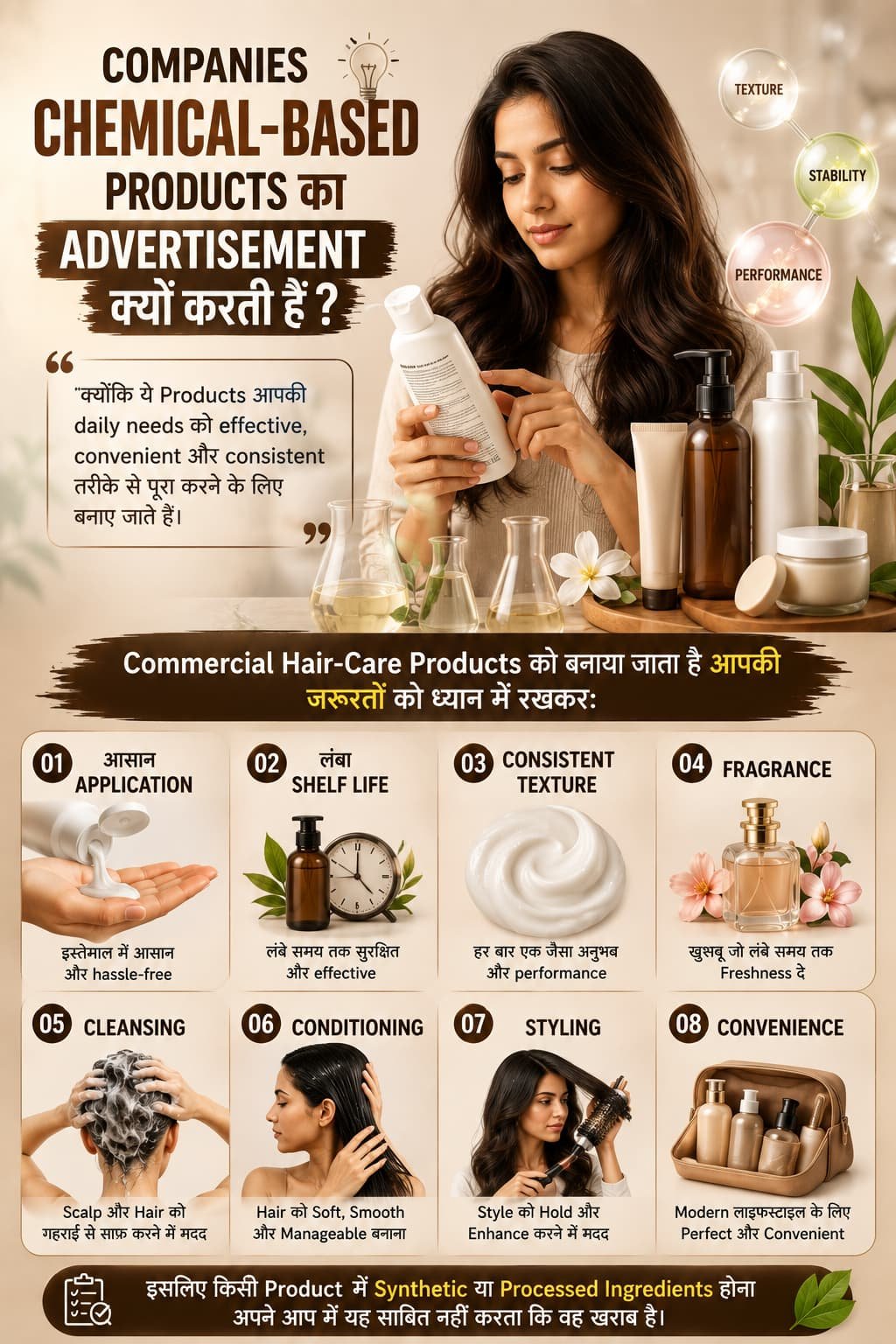 Commercial Hair Care Advertising Infographic