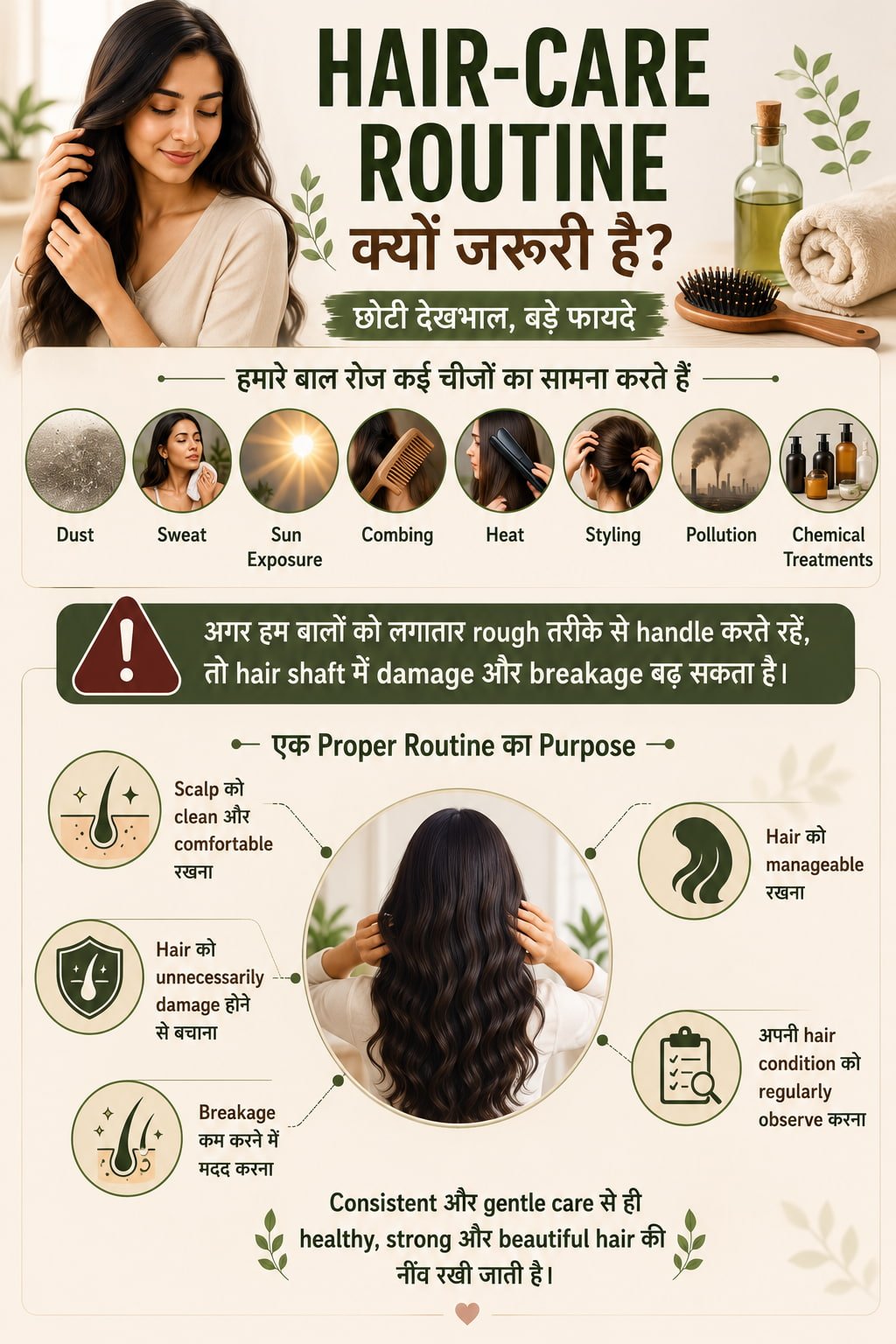 Hair-Care Routine क्यों जरूरी है इन्फोग्राफिक